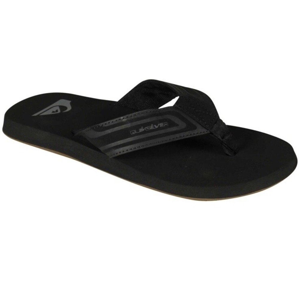 Quiksilver Monkey Wrench Core Sandal - Black / Black Men's 13 NWT